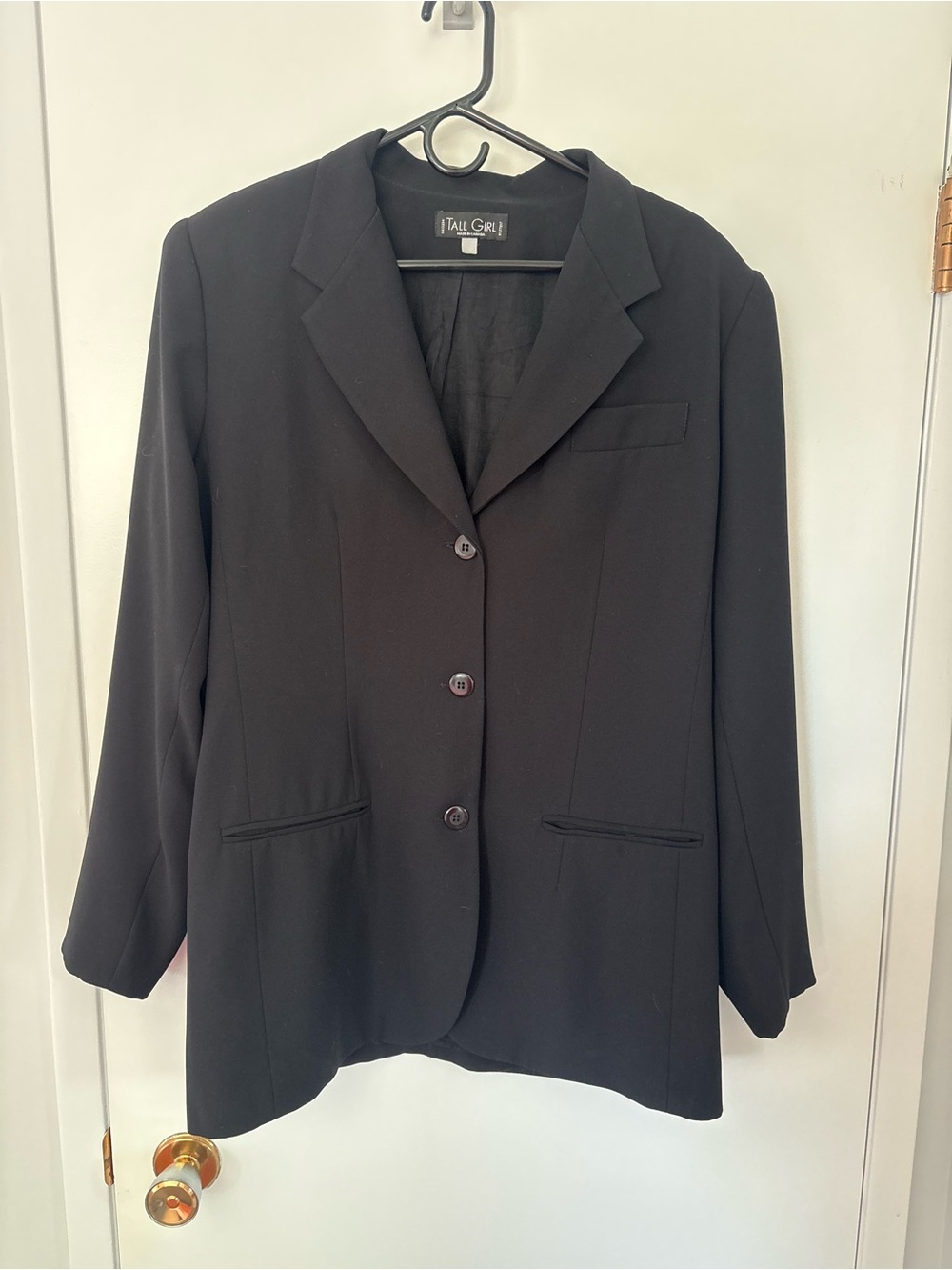 Vintage Tall Girl Women's Black Blazer Jacket